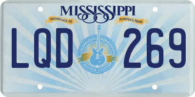 MS license plate LQD269