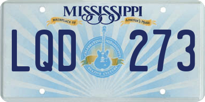 MS license plate LQD273