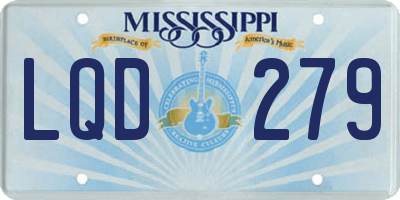 MS license plate LQD279