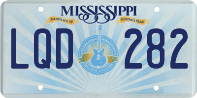 MS license plate LQD282