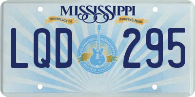 MS license plate LQD295