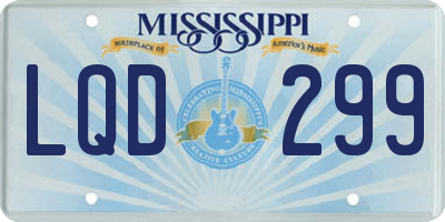 MS license plate LQD299