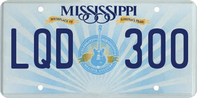 MS license plate LQD300