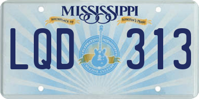 MS license plate LQD313