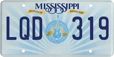 MS license plate LQD319