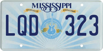 MS license plate LQD323