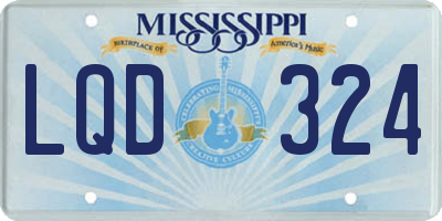 MS license plate LQD324