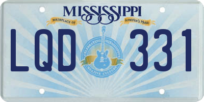 MS license plate LQD331
