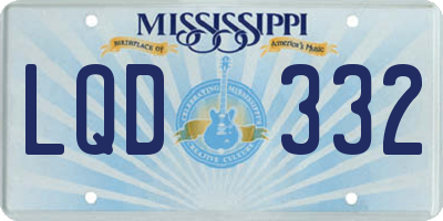 MS license plate LQD332