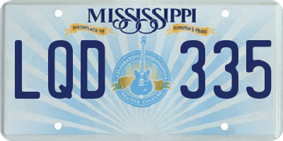 MS license plate LQD335