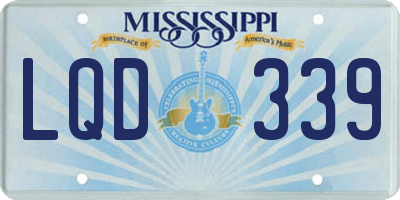 MS license plate LQD339