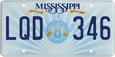 MS license plate LQD346
