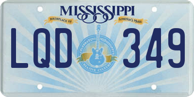 MS license plate LQD349