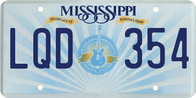 MS license plate LQD354