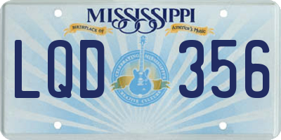 MS license plate LQD356