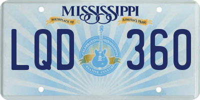 MS license plate LQD360