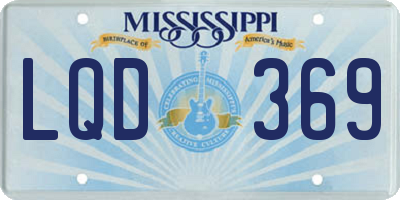 MS license plate LQD369