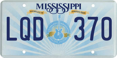 MS license plate LQD370
