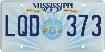 MS license plate LQD373