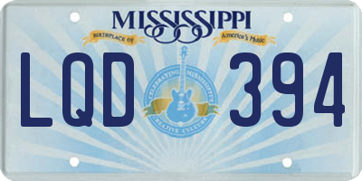 MS license plate LQD394