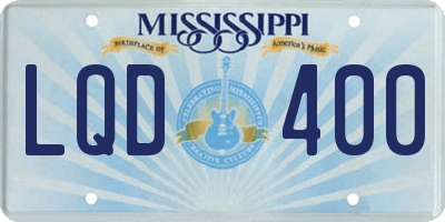 MS license plate LQD400