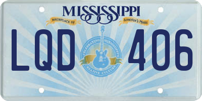 MS license plate LQD406