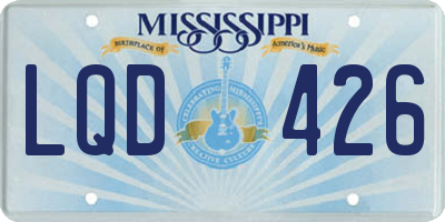 MS license plate LQD426