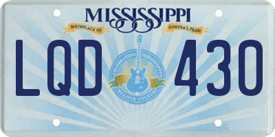 MS license plate LQD430