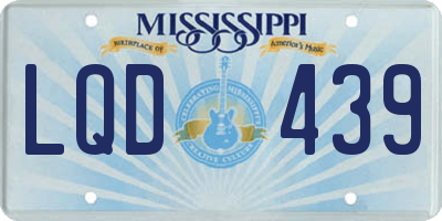 MS license plate LQD439