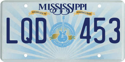 MS license plate LQD453