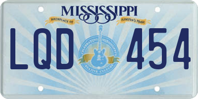 MS license plate LQD454