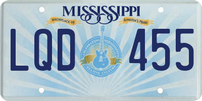 MS license plate LQD455