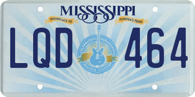 MS license plate LQD464