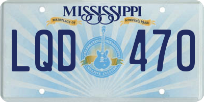 MS license plate LQD470