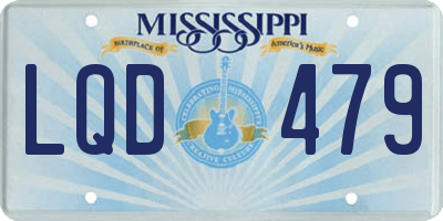 MS license plate LQD479