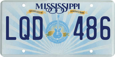 MS license plate LQD486