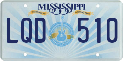 MS license plate LQD510