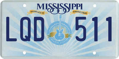 MS license plate LQD511