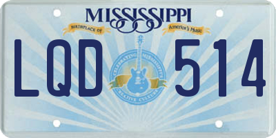 MS license plate LQD514