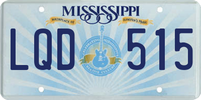 MS license plate LQD515
