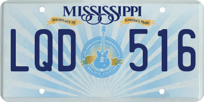 MS license plate LQD516