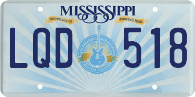 MS license plate LQD518