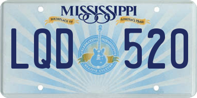 MS license plate LQD520