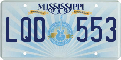 MS license plate LQD553