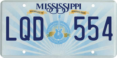 MS license plate LQD554
