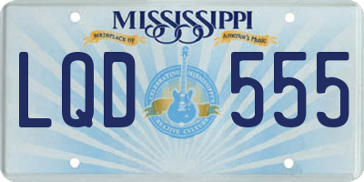 MS license plate LQD555