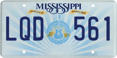 MS license plate LQD561
