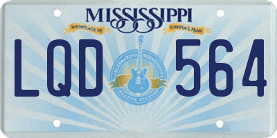 MS license plate LQD564