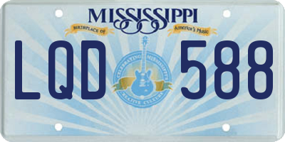 MS license plate LQD588