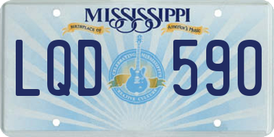 MS license plate LQD590